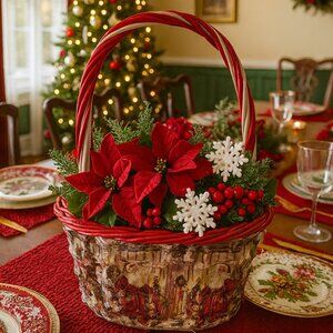 Christmas Decoupage Basket